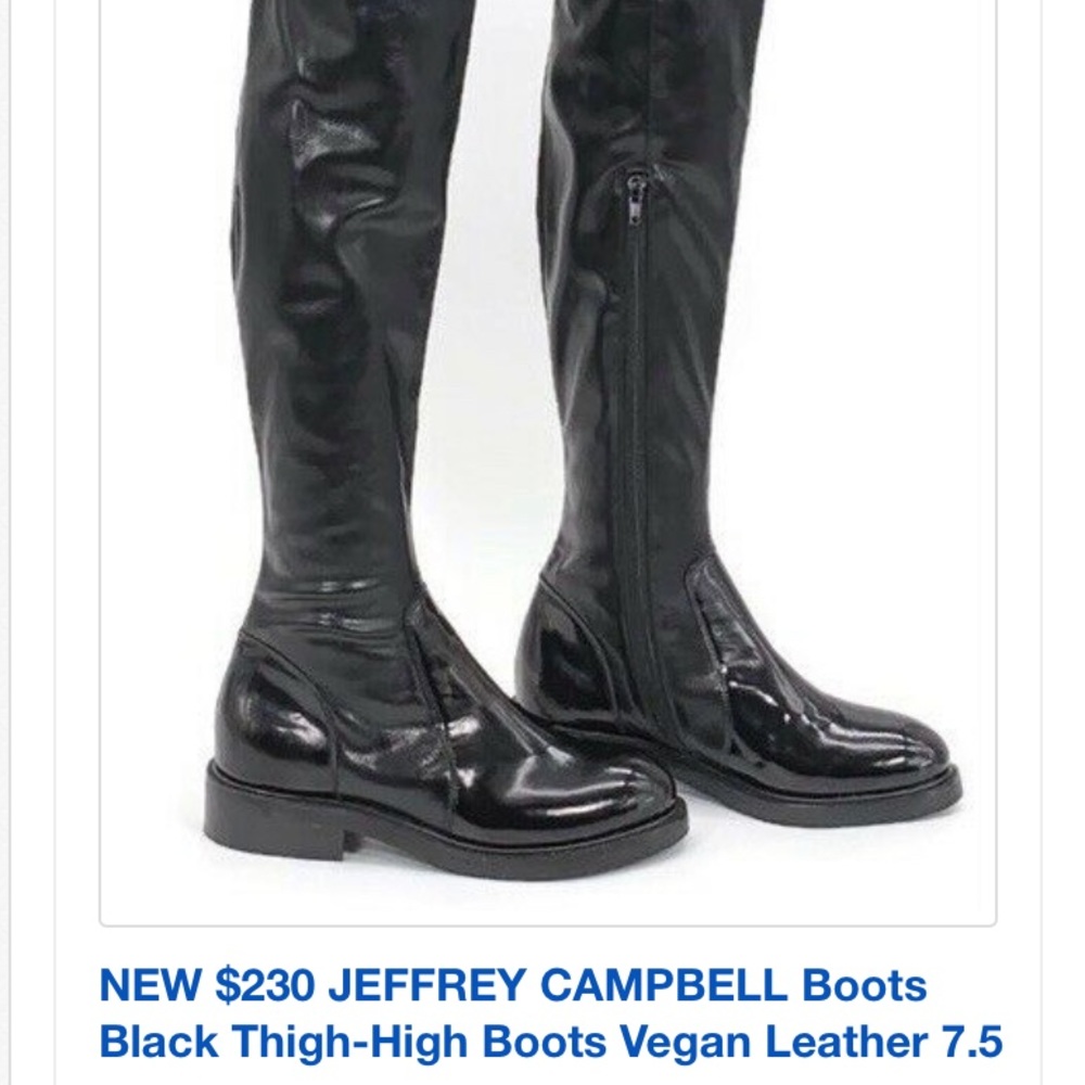 Jeffrey Campbell Vegan Leather Thigh High  Boots